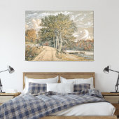 landschapsschilderkunst Harlem River Canvas Afdruk (Insitu (Slaapkamer))