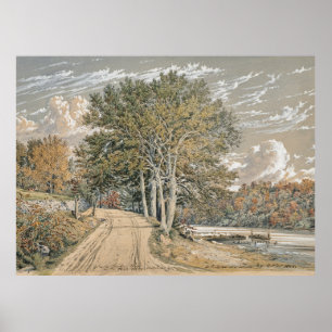 landschapsschilderkunst Harlem River Poster