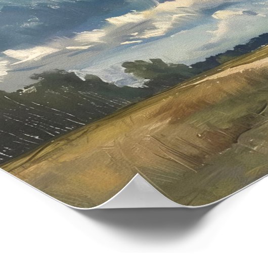 landschapsschilderkunst, neutrale wolk poster (Hoek)