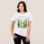 Landschapsschilderkunst Tri-Blend Shirt (Voorkant volledig)