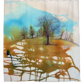 Landschapsstructuurkunst Douchegordijn (Voorkant)