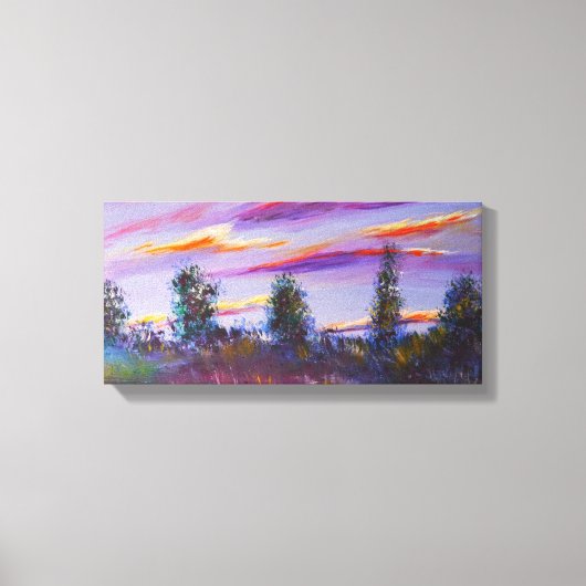 Landschapstekening met acryl canvas afdruk (Voorkant)