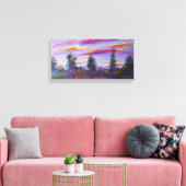 Landschapstekening met acryl canvas afdruk (Insitu (Woonkamer))