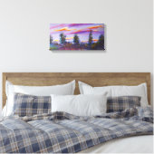 Landschapstekening met acryl canvas afdruk (Insitu (Slaapkamer))