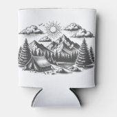 landschapstekening voor bruiloft blikjeskoeler (Voorkant)