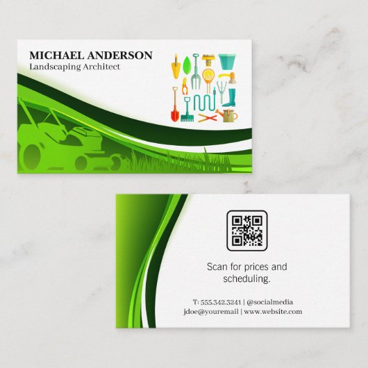 landschapstools | Blauwe kraag Groene duim Visitekaartje (Voorkant / Achterkant)