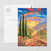 Landschapsverf in Toscane - Meervoudig Briefkaart (Voorkant / Achterkant)