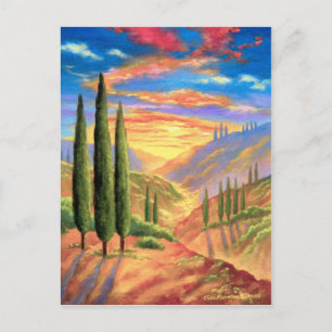 Landschapsverf in Toscane - Meervoudig Briefkaart