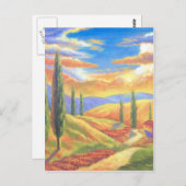 Landschapsverf in Toscane - Meervoudig Briefkaart (Voorkant / Achterkant)