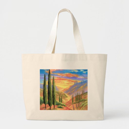 Landschapsverf in Toscane - Meervoudig Grote Tote Bag (Voorkant)