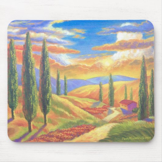Landschapsverf in Toscane - Meervoudig Muismat (Voorkant)