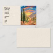 Landschapsverf in Toscane - Meervoudig Visitekaartje (Voorkant / Achterkant)