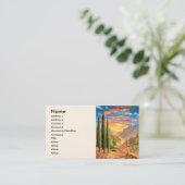 Landschapsverf in Toscane - Meervoudig Visitekaartje (Staand voorkant)