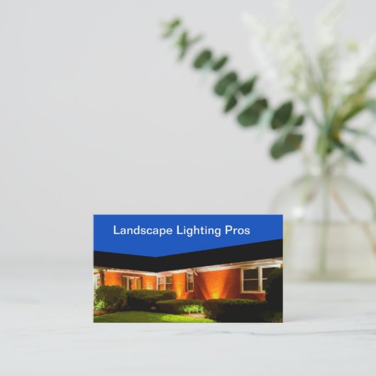 Landschapsverlichting Modern Two Side Visitekaartje (Staand voorkant)