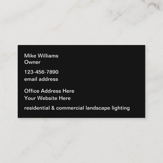 Landschapsverlichting Modern Two Side Visitekaartje (Achterkant)