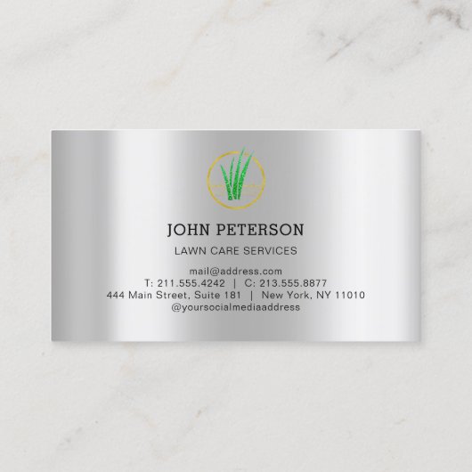 Landschapsverzorging in dagbouw Logo Silver Visitekaartje (Achterkant)