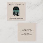 Landschapsverzorging in tuingkunst Deco Tropisch Vierkante Visitekaartje (Voorkant / Achterkant)