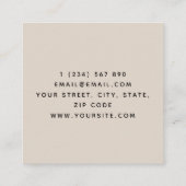 Landschapsverzorging in tuingkunst Deco Tropisch Vierkante Visitekaartje (Achterkant)