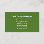 Landschapsverzorging Visitekaartje (Achterkant)