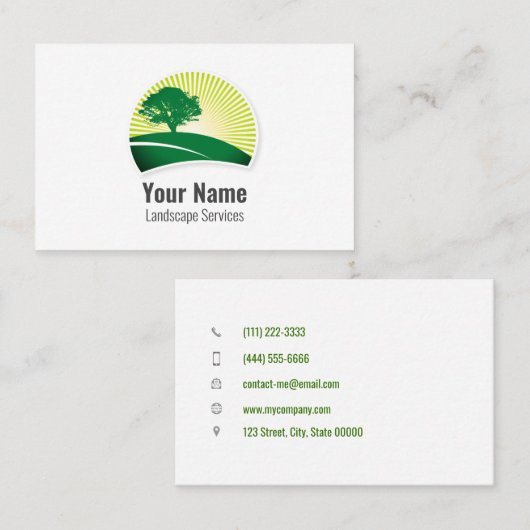 landschapsverzorging visitekaartje (Voorkant / Achterkant)