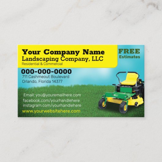 Landschapsverzorging Visitekaartje grassnijders (Voorkant)