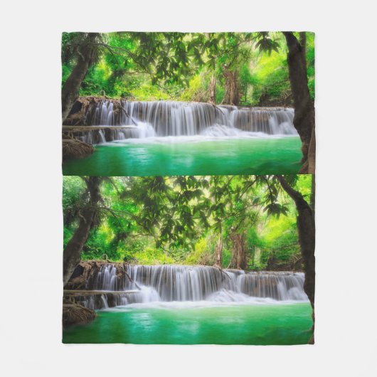 landschapswaterval fleece deken (Voorkant)