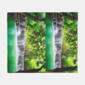 landschapswaterval fleece deken (Voorkant (Horizontaal))