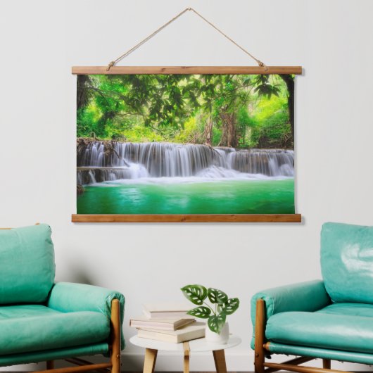 landschapswaterval hangend wandkleed (Woonkamer)
