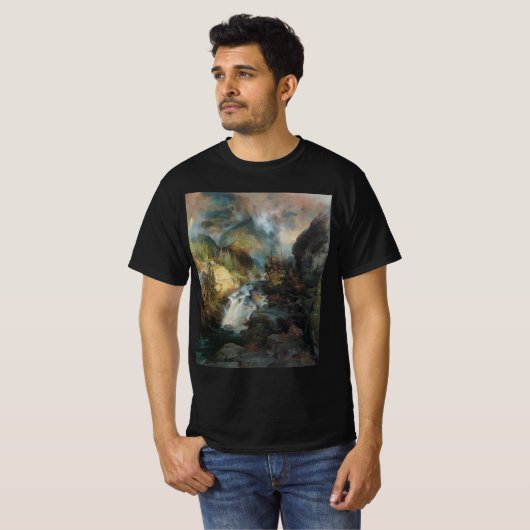  landschapswaterval in bergen door Moran T-shirt (Voorkant volledig)