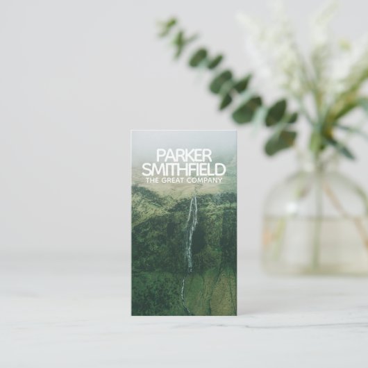 LandschapswatervalNatuur Visitekaartje (Staand voorkant)