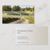 Landschapsweg tussen het landschap van de groene m visitekaartje (Voorkant / Achterkant)