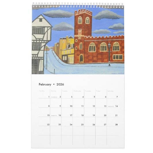 Landschapswereldkalender Kalender (Feb 2026)