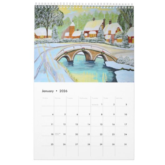 Landschapswereldkalender Kalender (Jan 2026)