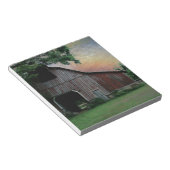 landschapszonneschijn boerderij landschap oude rod notitieblok (Schuin)