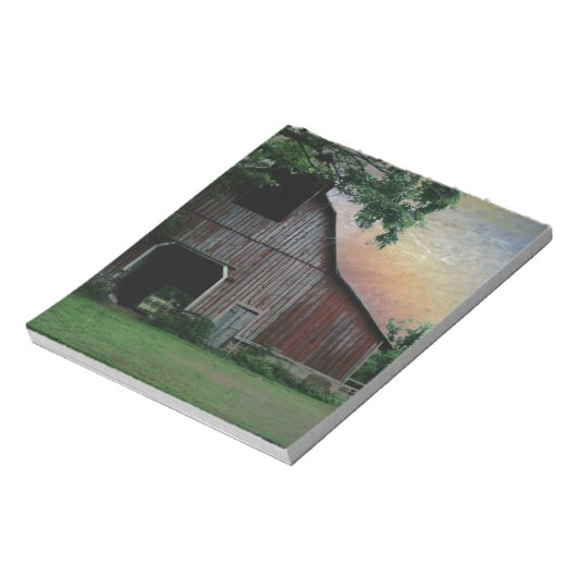 landschapszonneschijn boerderij landschap oude rod notitieblok (Linkerzijde)