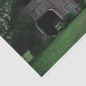 landschapszonneschijn boerderij landschap oude rod tissuepapier (Detail)