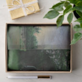 landschapszonneschijn boerderij landschap oude rod tissuepapier (Geschenk)