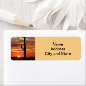 Landschapszonsondergang Arizona Etiket (Insitu)