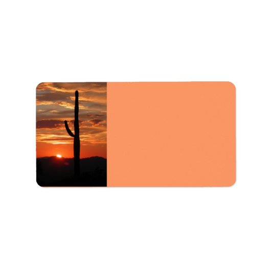 Landschapszonsondergang Arizona Etiket (Voorkant)