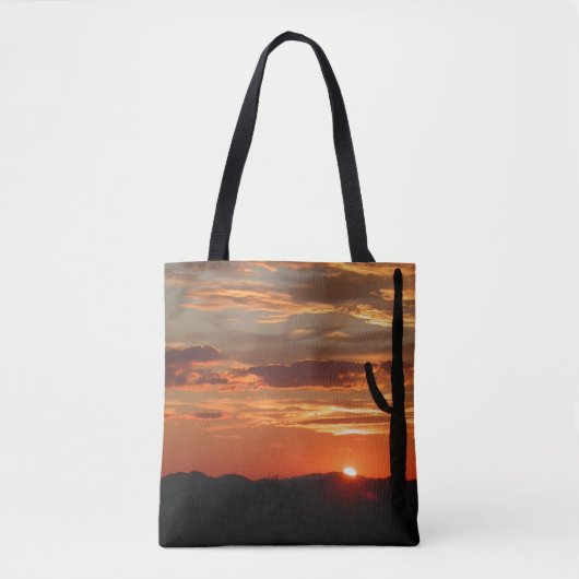 Landschapszonsondergang Arizona Tote Bag (Voorkant)