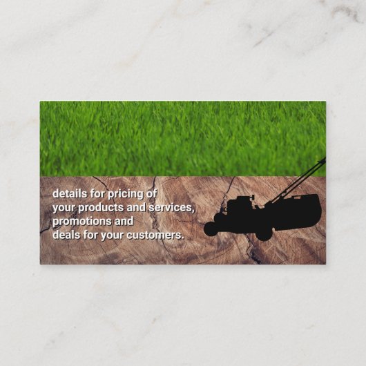 Landschef | Gras | Hout | Schapen Visitekaartje (Achterkant)