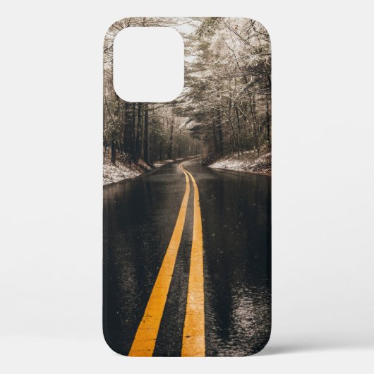 LANDSCHEMA FOTO VAN ASPHALT ROAD TERWIJL HET RAINE Case-Mate iPhone CASE (Achterkant)
