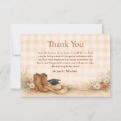 Landschoenen Afstudeerfeest Bedankkaart (Voorkant)