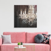 Landschonhout Parisiaans  kroonkandelaar Canvas Afdruk (Insitu (Woonkamer))