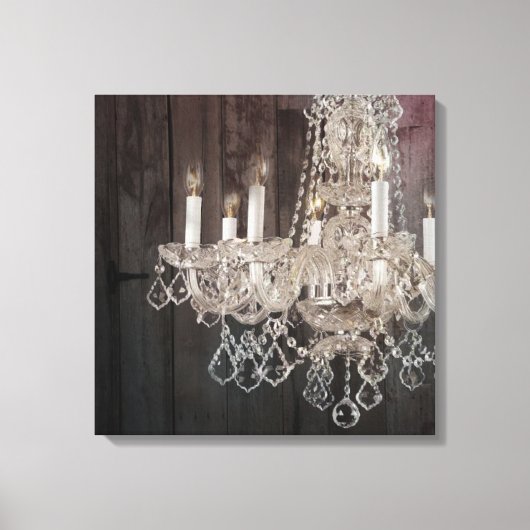 Landschonhout Parisiaans  kroonkandelaar Canvas Afdruk (Voorkant)