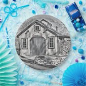 Landschoorsteen voor de suikerindustrie op het Boe Papieren Bordje (Feest)