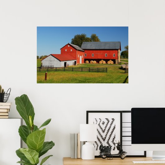 Landschuur Poster (Thuiskantoor)