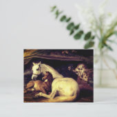 Landseer de Arab Tent Horses Aankondigingskaart (Staand voorkant)