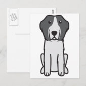 Landseer Dog Cartoon Briefkaart (Voorkant / Achterkant)