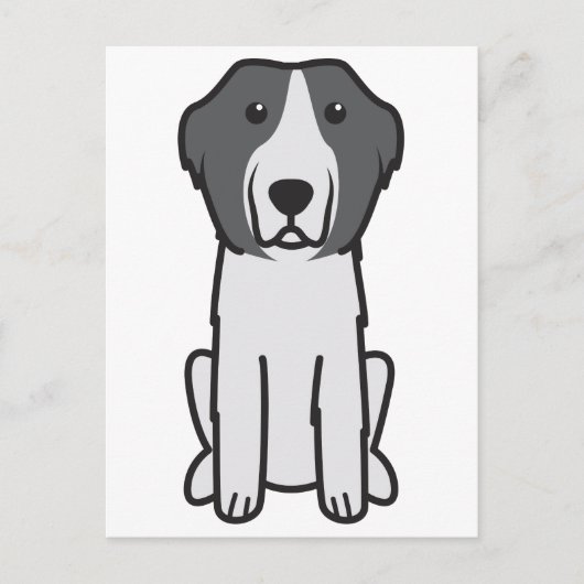 Landseer Dog Cartoon Briefkaart (Voorkant)